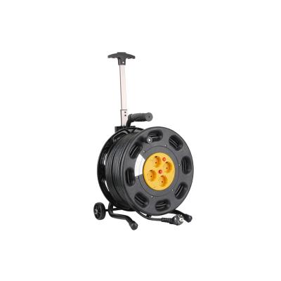 China Handheld Home Appliance Germany Power Cable Reel 25M Extension Cord Reel With Wheels for sale