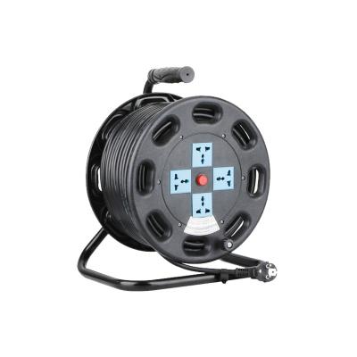 China Home Appliance Mini Retractable 240V 4 Ways Sockets Extension Cord Reel Electrical Cable Reel for sale