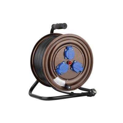 China Hot Selling Industrial Equipment 230V 25M Cable Length Extension Reel Cable Reel with IP44 Cover for sale