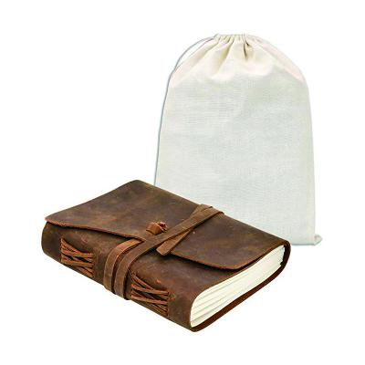 China Gift Canvas Bag Notebook Travel Antique Hardcover Book Leather Diary for sale