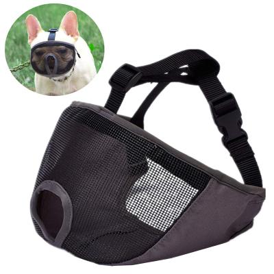 China Custom Custom Logo Short Snout Dog Muzzle Training Dog Muzzle For Small Medium Large Dogs Bulldog Muzzle for sale