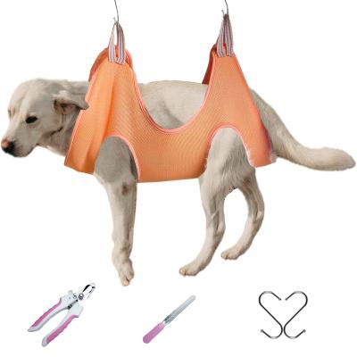 China Durable Pet Grooming Hammock Harness For Dogs Cats Dog Durable Sling For Grooming Dog Grooming Restraint Swing for sale