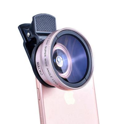 China Professional Wide Angle Lens 0.45x Universal HD Wide Angle Macro Lens For Camera Phone Lens 10X6X2cm for sale