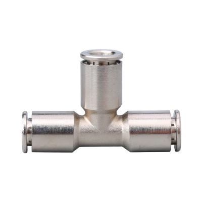 China Connect Pipes PET Union Tee Pneumatic Fitting for sale