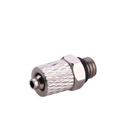 China Nickel Straight Brass Quick Twist Pneumatic Threaded Mini Fit Equal for sale