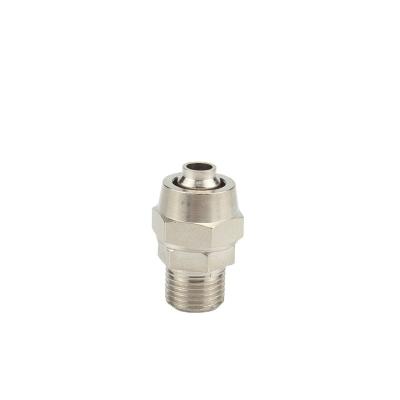 China Straight nickel brass quick push on pneumatic fitting equal for sale