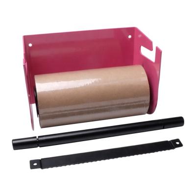 China Useful Wall Mounted Counter Top Kraft Paper Roll Holder Paper Cutter Dispenser for sale