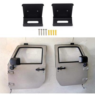 China For Jeep Wrangler Doors Removable JH-Mech compatible with Jeep Wrangler CJ YJ TJ LJ JK JKU and 1956-2021 JL JLU Door Storage Bracket for sale