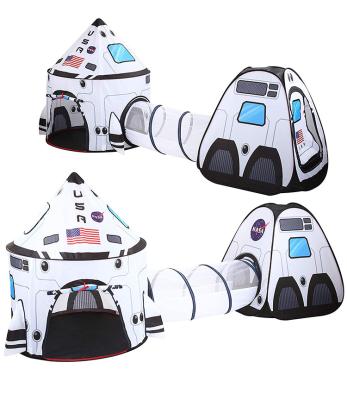 China Indoor Outdoor House and White Rocket Tunnel Children's Play Set for Children Jump Up Game Toy Space Play House Baby Crawling Tent for sale