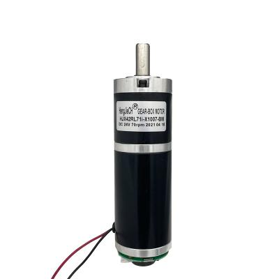 China 42mm DC Gear Motor 12V/24V Low Speed ​​25W Low Speed ​​High Torque With Enconder for sale