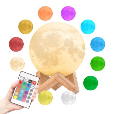 China Modern Moon Light Bedroom Bedside Lamp Led Creative Night Light Moon Light Bedside Lamp Table Lamp Factory Wholesale Border for sale