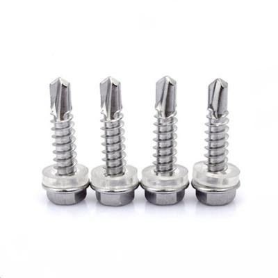 China High Quality HEX 410 Hex Head Self Drilling Screws With Washer Hex Head Screws Deck Use for sale