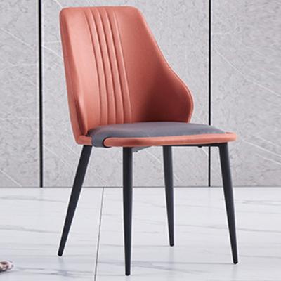 China Cooling Royal High Quality Most Popular Advertising Modern PU Leather Black Dining Chair for sale