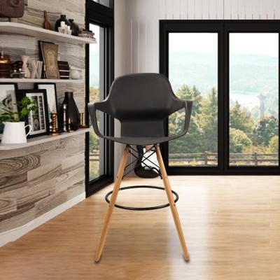 China Wholesale New Product Special Luxury Modern Leather Bar Chair Black Leather Dining Chair Eco-friendly Outdoor And Indoor Fashion Chair for sale