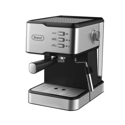 China 3 Button Best Hotel Rectangular Espresso Cafetera Electroplating Coffee Maker 3 in 1 Coffee Machine for sale