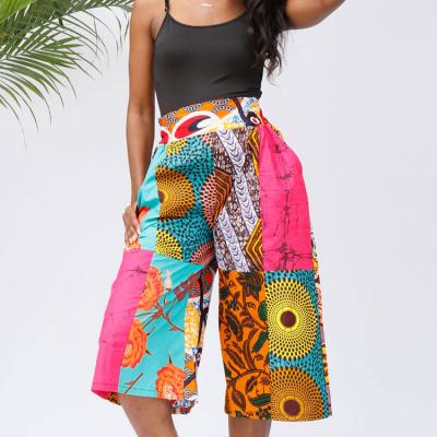 China High Quality African Clothing Material Women's Custom Made Fifth High Quality African Print Pants African Print Pants High Waist Pants for sale