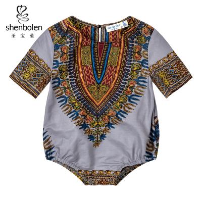 China Hot Selling Wear Baby Wear African Print Wax Fabric Dashiki Kids Wear Kid's Clothing Custom Design for sale