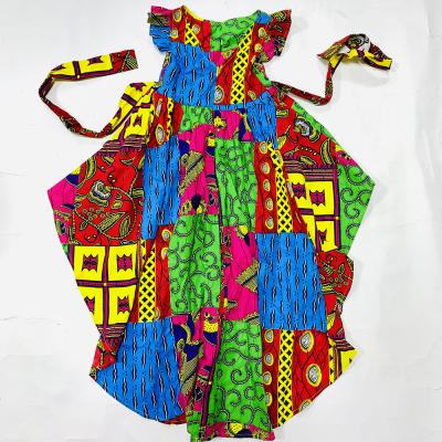 China New Design Anti-Static Kids Cute Backless Summer Wear For Girl African Wax Print Kids Wear Used Clothes for sale