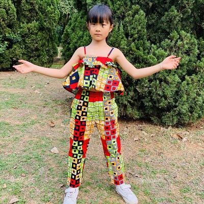 China New Design Cotton Kids Summer Cute Backless Wear For Girl African Wax Print Kids Wear Used Clothes for sale