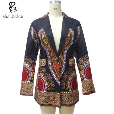 China Fashionable Factory Brand Design Wholesale African Printing Men's Breathable Dashiki Print Men's Cotton Jacket 100% Winter Jacket for sale