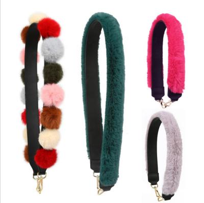 China For Bag / For Phone Case Strong Quality PU Fox Fur Faux Leather Handle Strap For Bag Handbag Purse for sale