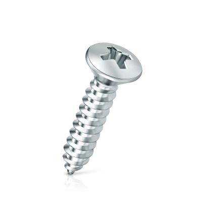 China Head Self Tapping Screw Oval Countersunk Plain Oval Countersunk Steel Stainless Style for sale