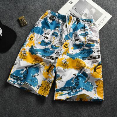 China Anti-Wrinkle Beach Pants Men's Casual Pants Anti-Wrinkle Big Anti Embarrassment Hot Spring Seaside Swimsuit Quick-Drying Loose Swimming for sale