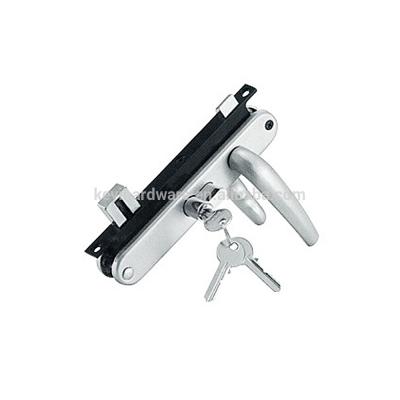 China Glass door stainless steel sliding door handle lock with keys /patio door window lock with key for sale