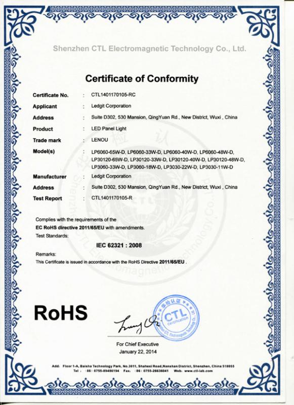 RoHS - Jiangsu XGL Optoelectronics Co., Ltd.