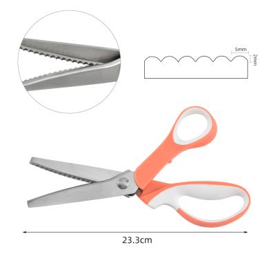 China DIY homemmade craft 9.5 inch stainless steel hole punch shears 5mm tooth with comfortable handle for sale