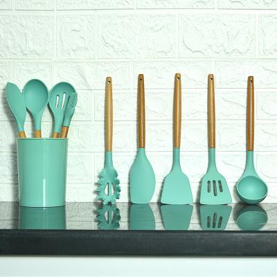 China Sustainable Silicone Kitchen Utensils Food Grade Cookware Set Smart Kitchenware for sale