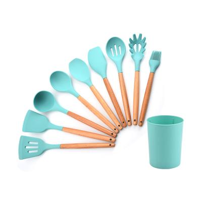 China Sustainable Kitchenware Cooking Tools Kitchen Heat Resist Silicone Cookware Set Kitchen Utensil Set for sale