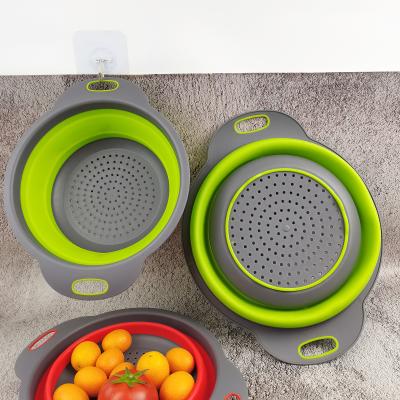 China Viable Amazon Selling Collapsible Colander Colander Set Collapsible Sieve Kitchen Gadgets for sale