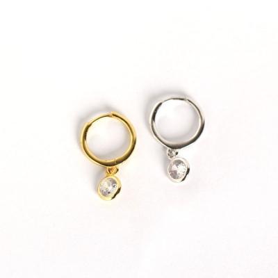 China Good Quality Jewelry 925 Sterling Silver Gold Plated Women's Everyday Fashion Trendy Simple Earstud Earhoop Earring for sale