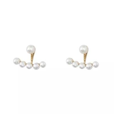 China Hot Selling 925 Silver Factory Sterling Silver Jewelry Gold Plated Women Designer Style Pearl Earring for sale