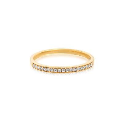 China Central Statistical Women Designer Trendy Simple Style Jewelry Simple Hot Selling Special Eternity Ring Gold Plated for sale