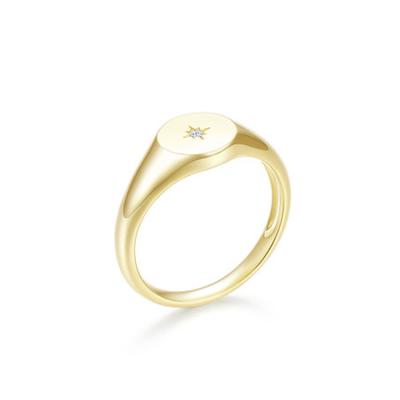 China High Quality Hot Selling Designer Headed Style Gold Plated Sterling Silver Jewelry Fashion Women's 8 Star Ring for sale