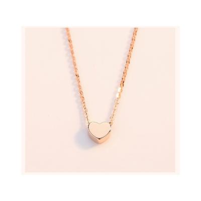 China High Quality Hot Selling Simple Designer Style Gold Plated Sterling Silver Jewelry Trendy Women's Heart Necklace for sale