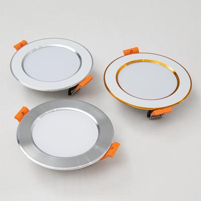 China Creative 3W 18W Recessed Led Downlight Slim Anti-glare Grill White Round Ceiling Panel Light for sale