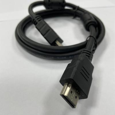 China Consumer Factory In Stock High Quality Audio / Video Cable 30awg 19pin Male To Male L: 1.8M Black TYPE A for sale