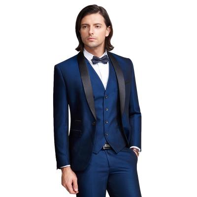 China New Style Anti-Wrinkle Mens Suit Turkish Shawl Collar Slim Fit 3 Pieces Wedding Suits Men's Tuxedos For Men for sale