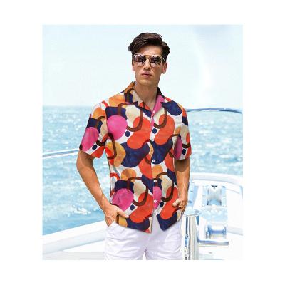 China Anti-pilling new design mix print hawaii short sleeve fruits printing shirts plus size custom men's shirts for sale