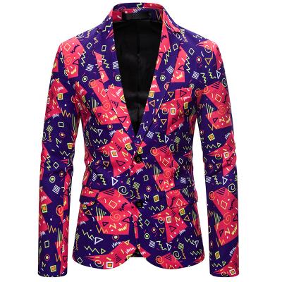 China Wholesale Anti Shrink Casual 3d Long Sleeve Printing Christmas Party Suits Mens Jacket Coat for sale