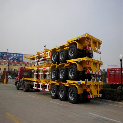 China Chinese Truck Trailer 20ft 40ft Skeleton Chassis Container Semi Trailer for sale