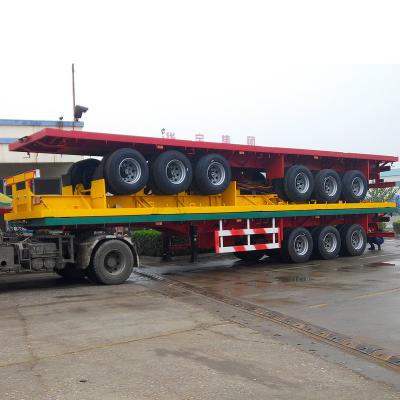 China Flat Utility Trailer Cargo Tipper Camper Tank Truck Semi Trailer 40 Axles Feet 3 Feet for sale