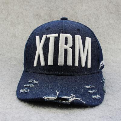 China JOINT Wholesale Custom 5 6 7 Panel Dad Hat Embroidered Distressed Baseball Cap Hats for sale