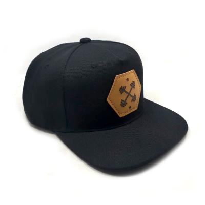 China JOINT Hiphop Caps Flat Panel Men's Plain 6 Brim Snapback Patches Leather Snapback Hats for sale