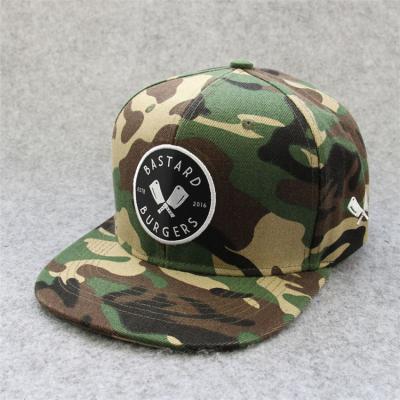 China OEM COMMON Brim Snapback Hat Good Quality Custom Military Adjustable Hat for sale