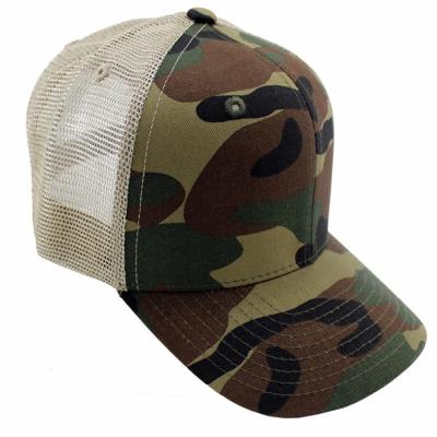 China Low Profile COMMON Custom Camp Camouflage Camouflage Mesh Military Trucker Hats for sale