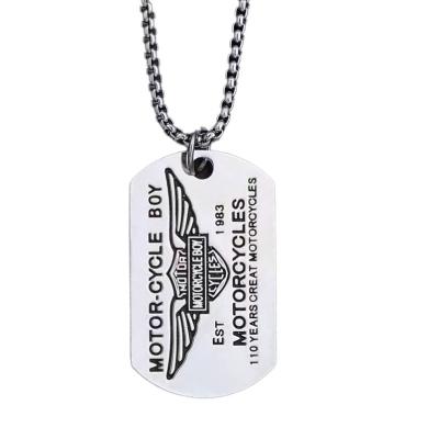 China Europe letter necklace with clothing personality army brand nameplate necklace tide brand pendant custom inscription silver for sale